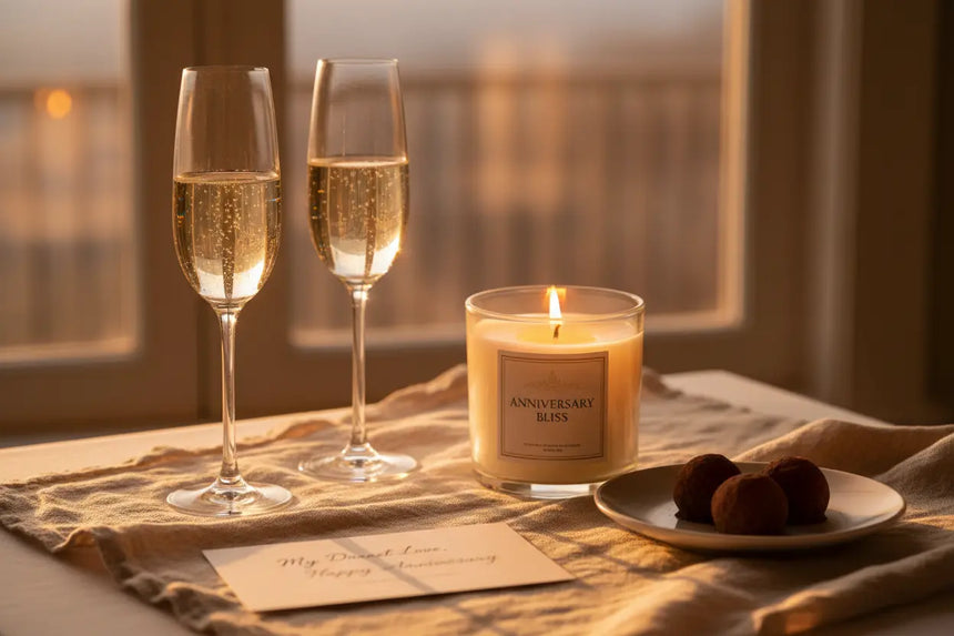 Anniversary gift sets for couples with candles