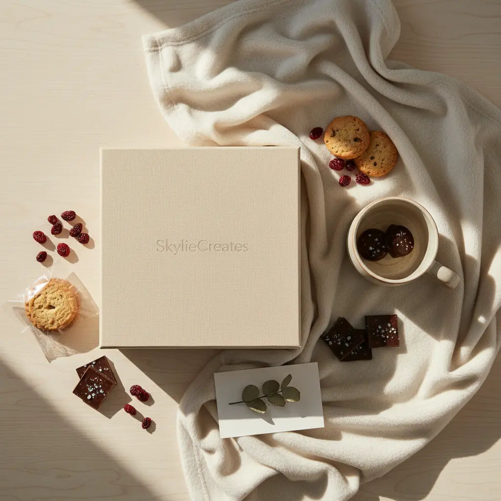 Discover the Comfort Gift Box: A Luxury Care Package & Best Gift Set for Her by SkylieCreates
