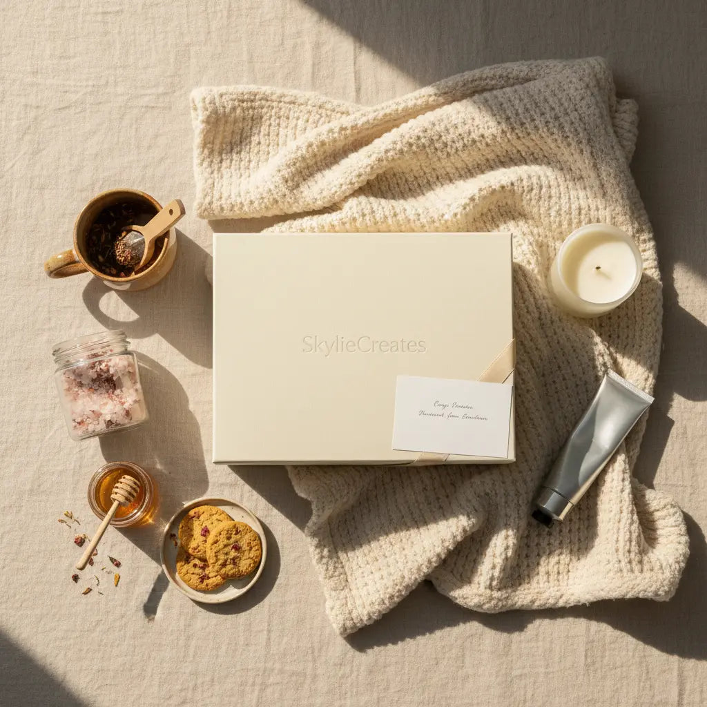 Luxury Cozy Relaxation Gift Box for Mom: The Ultimate Thoughtful Care Package from SkylieCreates