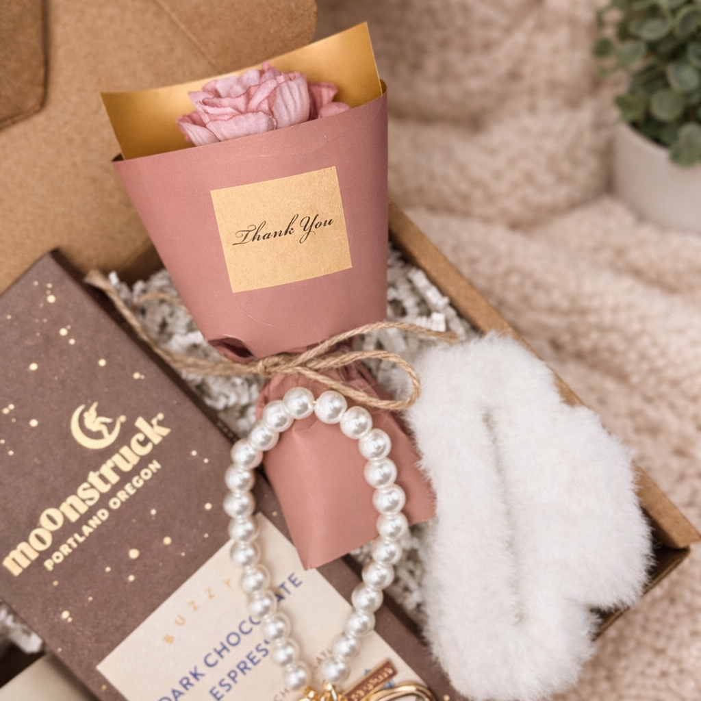 Valentine’s Day Self-Care Gift Box for Women, Personalized Relaxation Gift, Cozy Pampering Set, Romantic Thank You Present Right