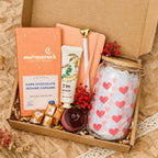 Sending a Warm Hug Gift Box, Thinking of You, Self Care Gift Basket, Cozy Comfort Box, Thank You Gift, Get Well Soon front side