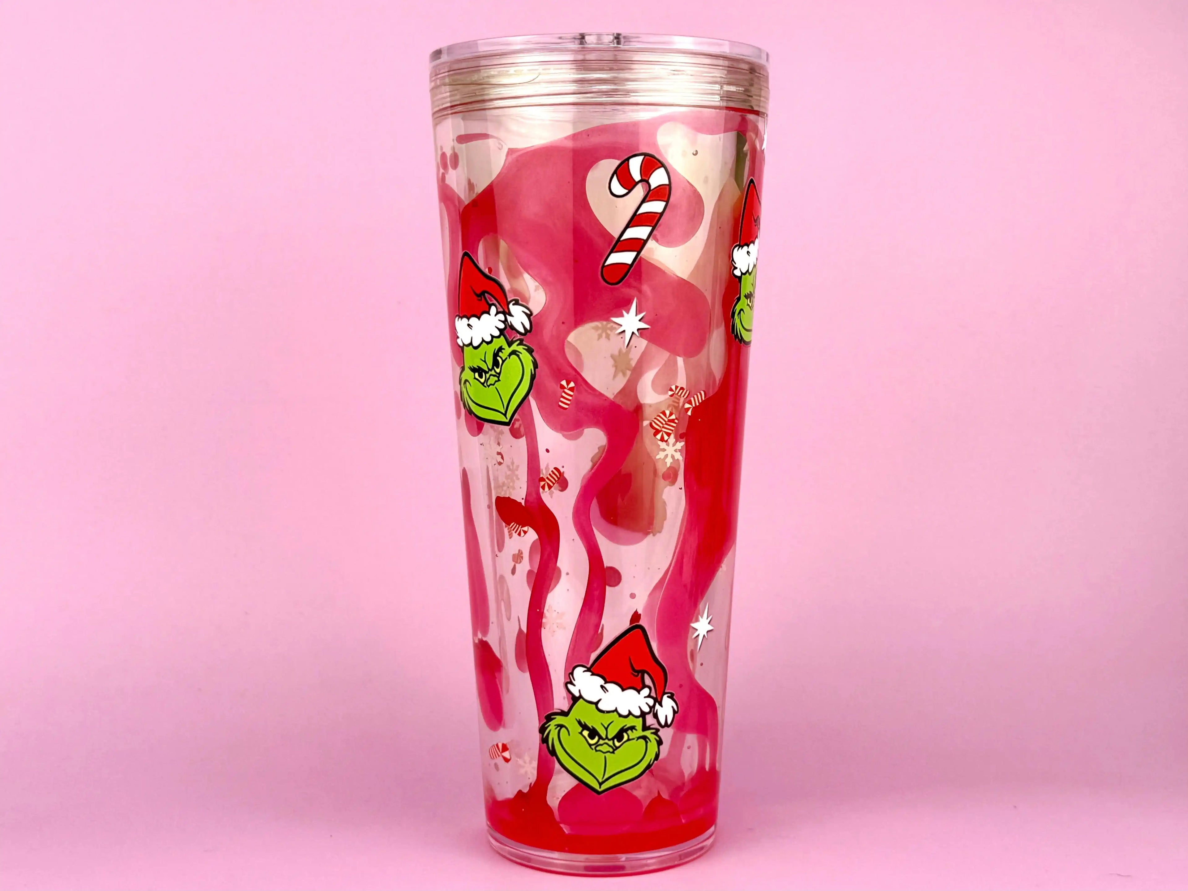 Candy Grinch Lava Drip Snow Globe Cup 24oz