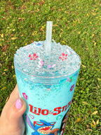 Lilo & Stitch Snow Globe Tumbler 24oz Straw