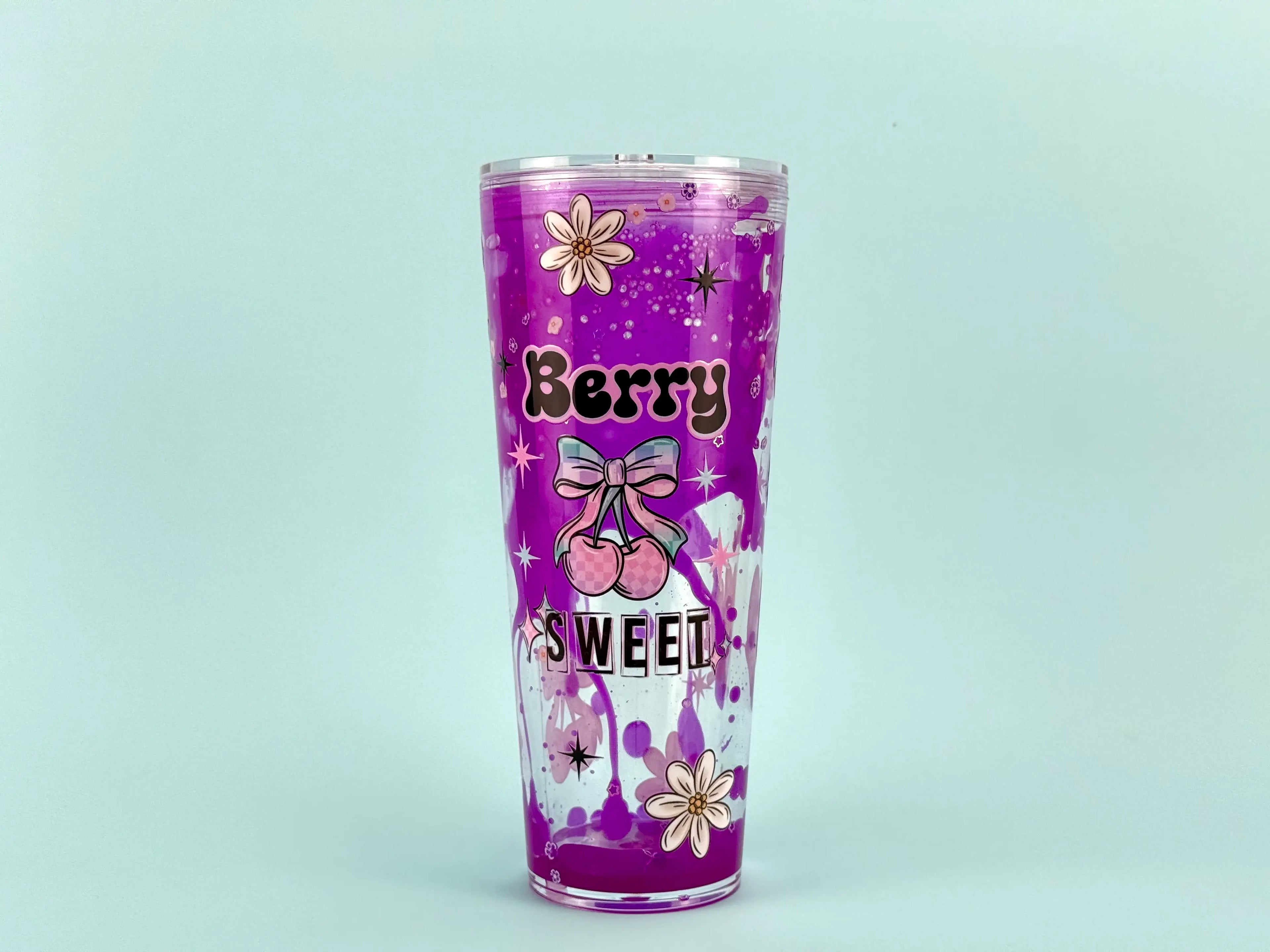 Berry Sweet Lava Drip Snow Globe Cup 24oz