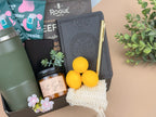 Birthday Gift Box for Him – Steel Tumbler, Gourmet Snacks, Professional Notebook Set, Coffee & Spa Essentials – Thinking of You Gift for Men 3