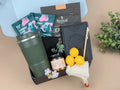 Birthday Gift Box for Him – Steel Tumbler, Gourmet Snacks, Professional Notebook Set, Coffee & Spa Essentials – Thinking of You Gift for Men