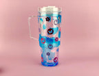 Blue Lava Drip Tumbler with Handle 40oz