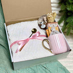Caramel Glow Gift Box – Cozy Blanket, Mug, Tea & Sweet Comfort Set