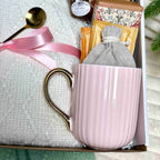 Caramel Glow Gift Box – Cozy Blanket, Mug, Tea & Sweet Comfort Set