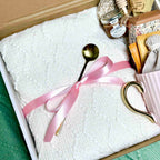 Caramel Glow Gift Box – Cozy Blanket, Mug, Tea & Sweet Comfort Set