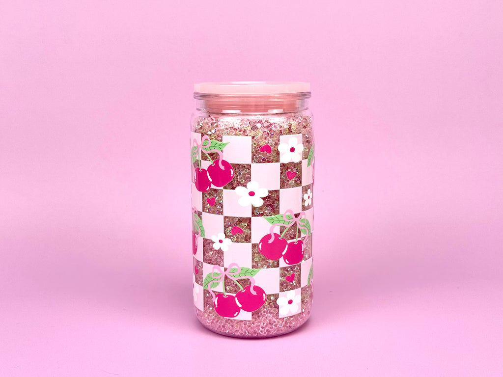 Cherry Sparkle Crystals Tumbler 16 oz main