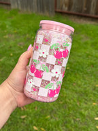 Cherry Sparkle Crystals Tumbler 16 oz street