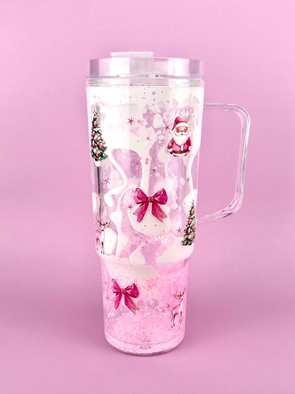 Christmas Drip Tumbler with Handle 40oz