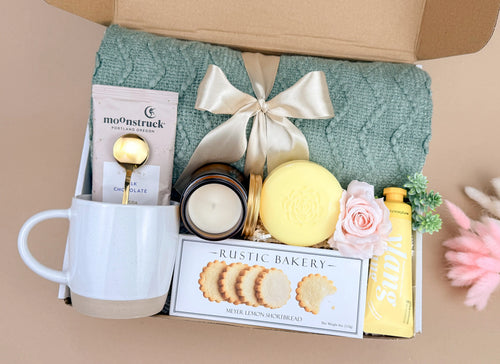 Comfort & Care Gift Box — Blanket, Mug, Chocolate & Self-Care Treats for Her 2