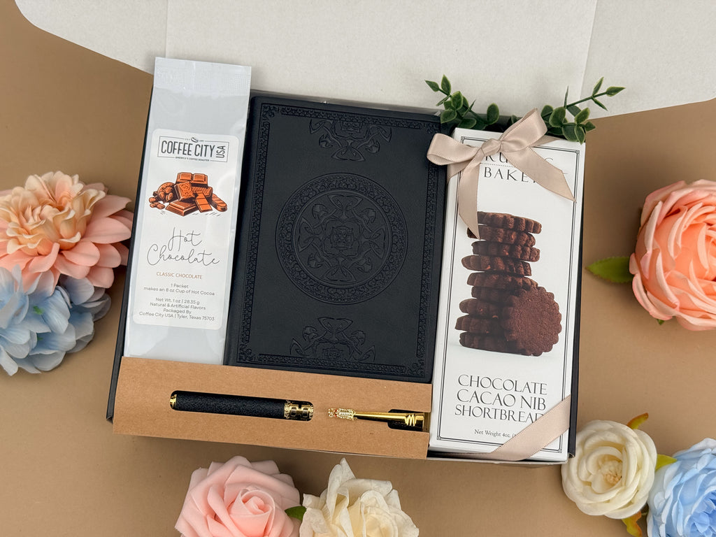 Employee Appreciation Gift Box with Embossed Journal, Pen & Chocolate Treats 2