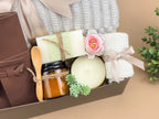 Everything Gift Box for Him – Leather Notebook, Candle, Bath Salts, Throw Blanket, Lemon Soap, Cozy Socks image 4