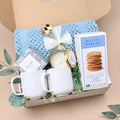 Gift Baskets for Couples – Plush Blanket, Tea & Candle Set