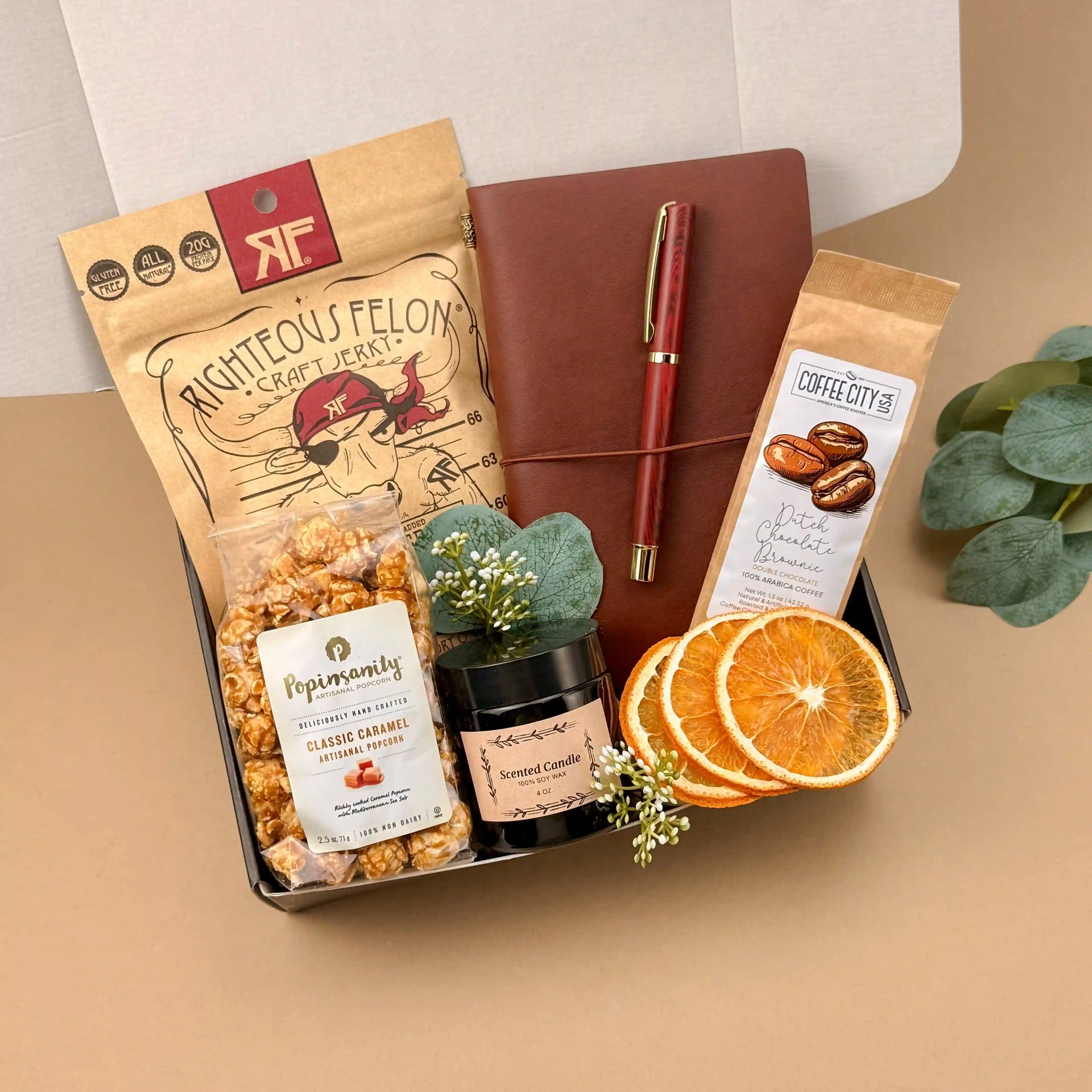 Gifts for Him – Premium Leather Journal & Coffee Discovery Set