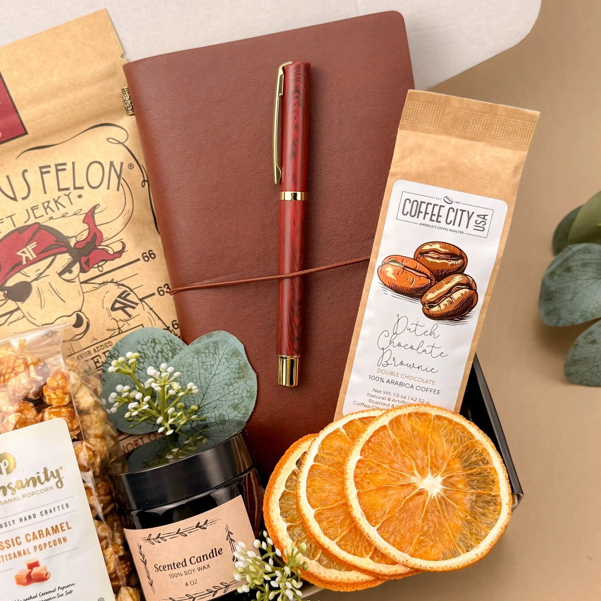 Gifts for Him – Premium Leather Journal & Coffee Discovery Set 2