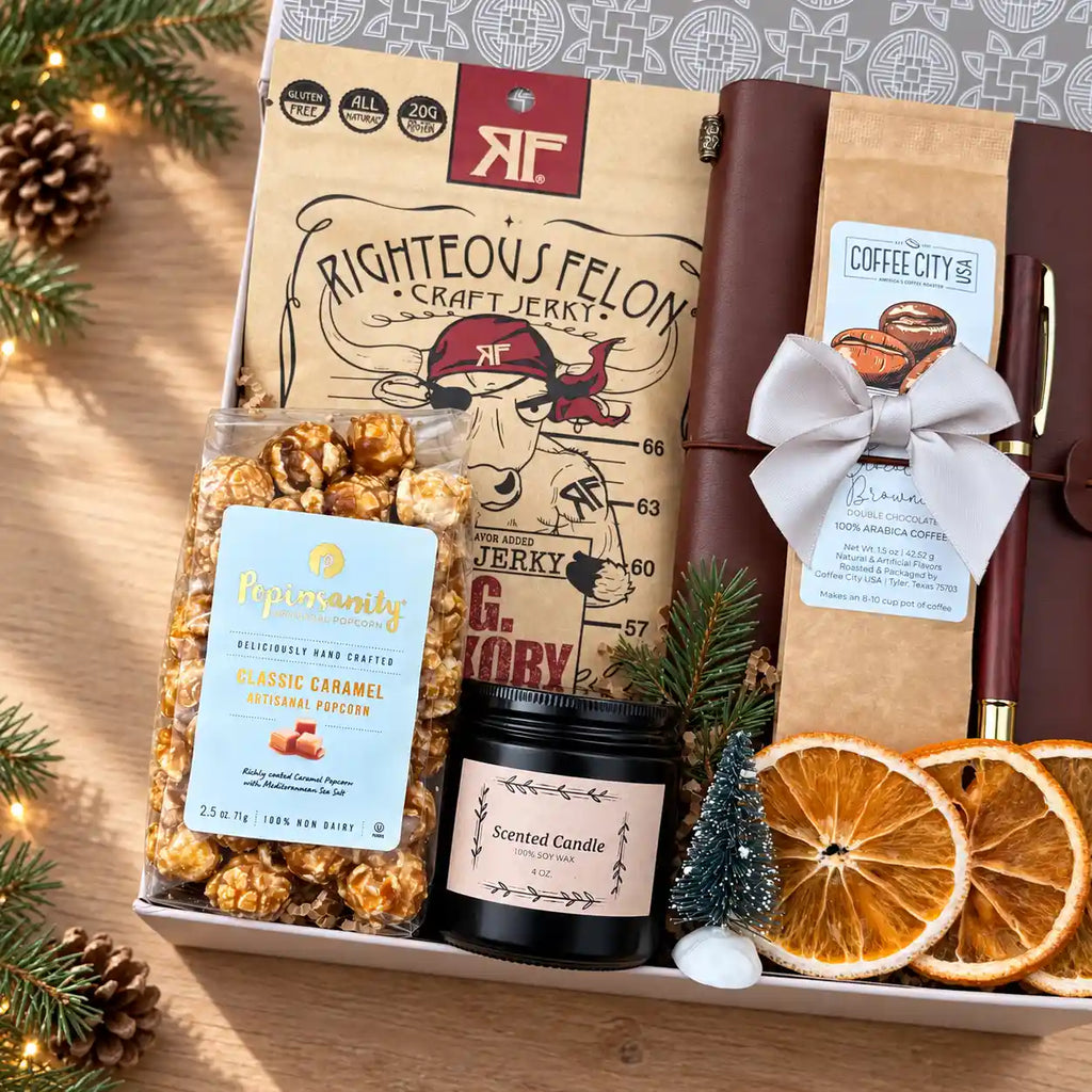 Premium Gifts for Him with Leather Journal & Gourmet Coffee Set 2