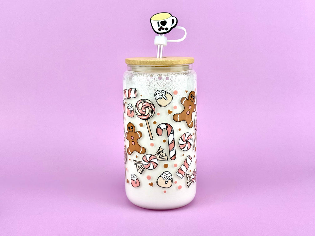 Milk Candies and Cookies Acrylic Cup 16oz - Lid & Straw