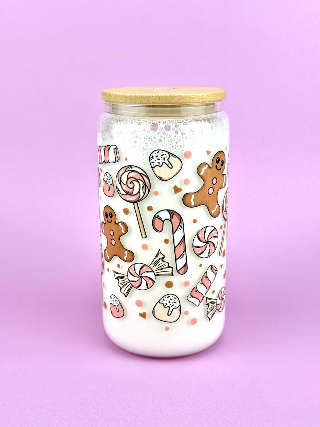 Milk Candies and Cookies Acrylic Cup 16oz - Lid & Straw
