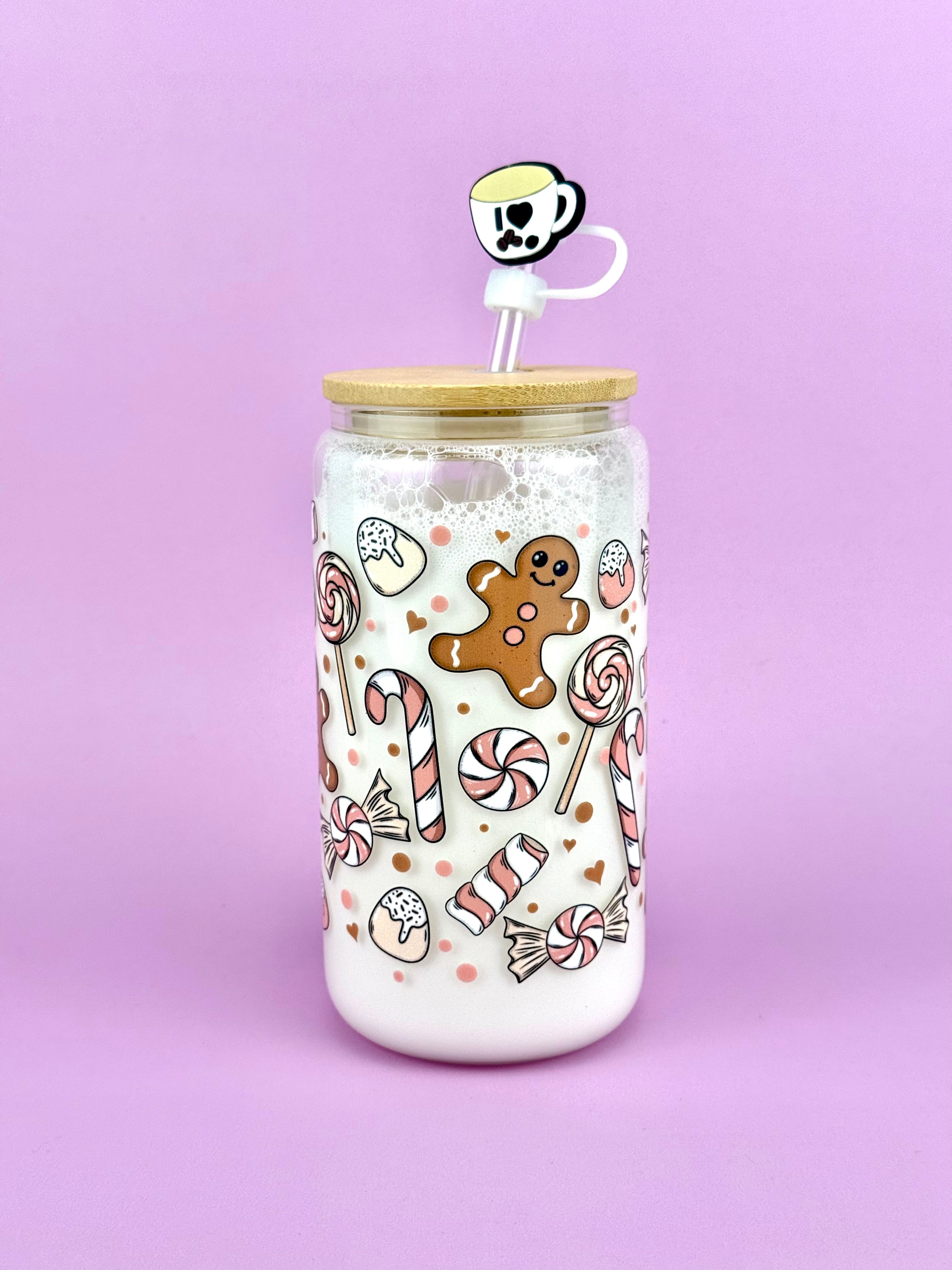 Milk Candies and Cookies Acrylic Cup 16oz - Lid & Straw