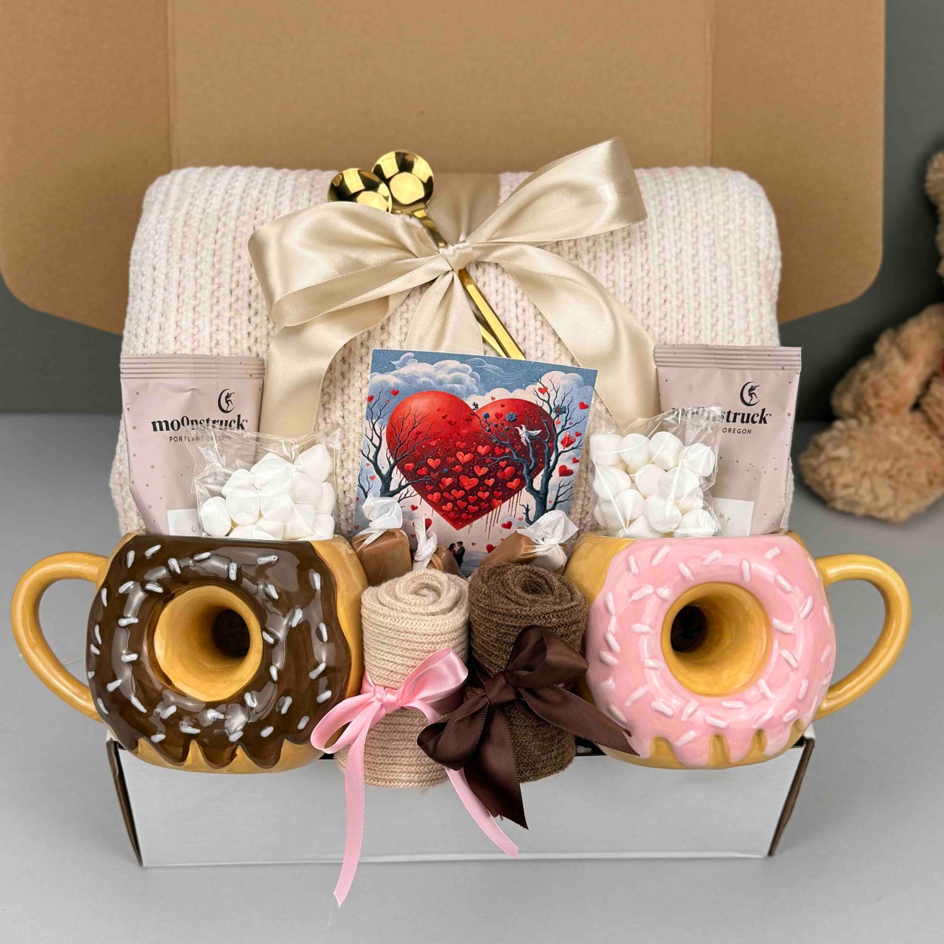 Cozy Gift Box for Couples, Romantic Self-Care Gift for Two, Thoughtful Handmade Present, Perfect Anniversary or Thank You Gift