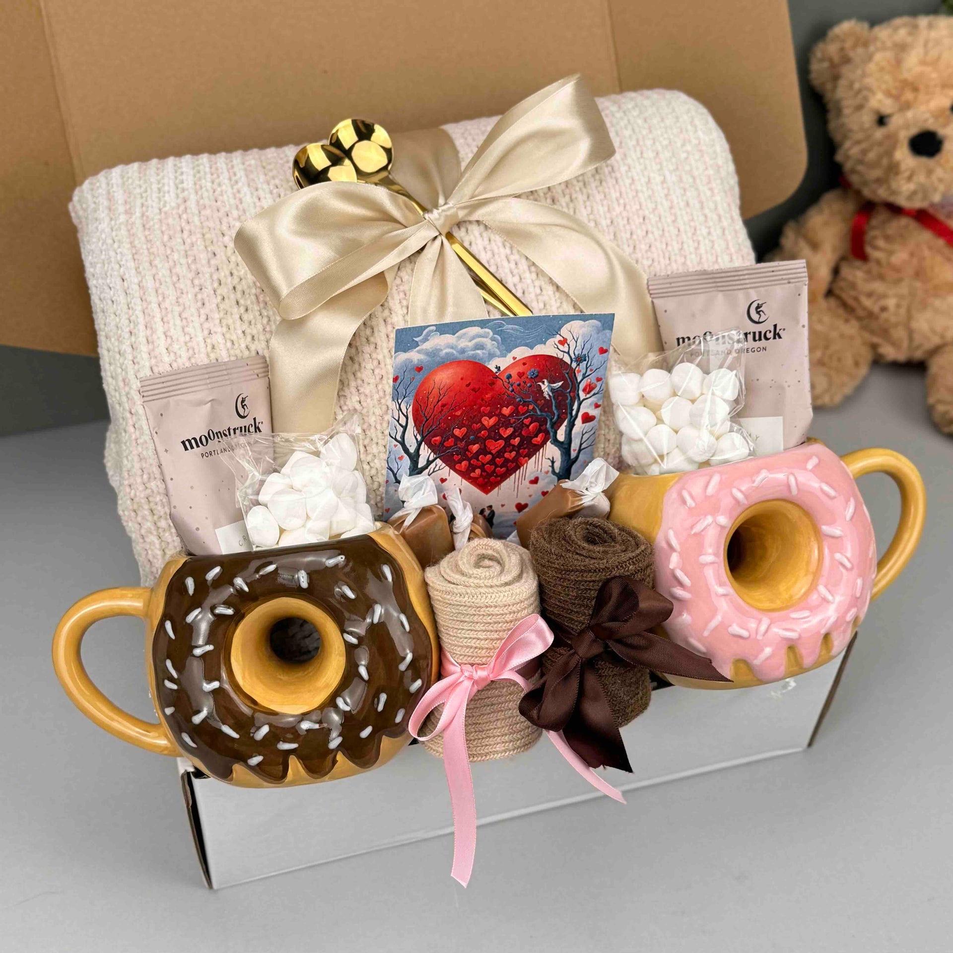 Cozy Gift Box for Couples, Romantic Self-Care Gift for Two, Thoughtful Handmade Present, Perfect Anniversary or Thank You Gift