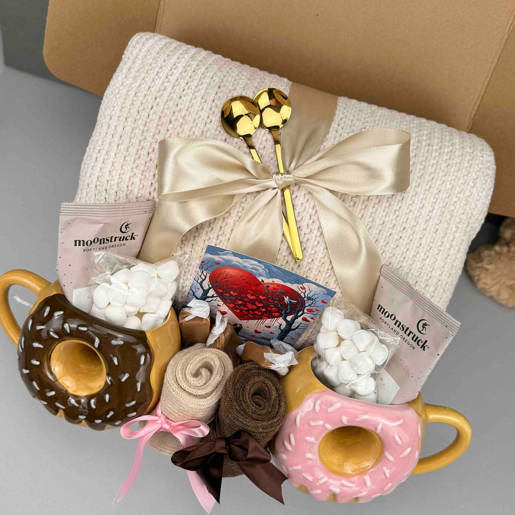 Cozy Gift Box for Couples, Romantic Self-Care Gift for Two, Thoughtful Handmade Present, Perfect Anniversary or Thank You Gift