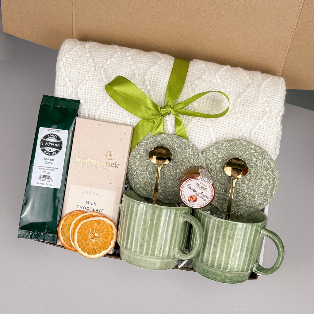 New Home Cozy Welcome Gift Box — Hygge Housewarming Gift Basket for Couples & Home Lovers Left