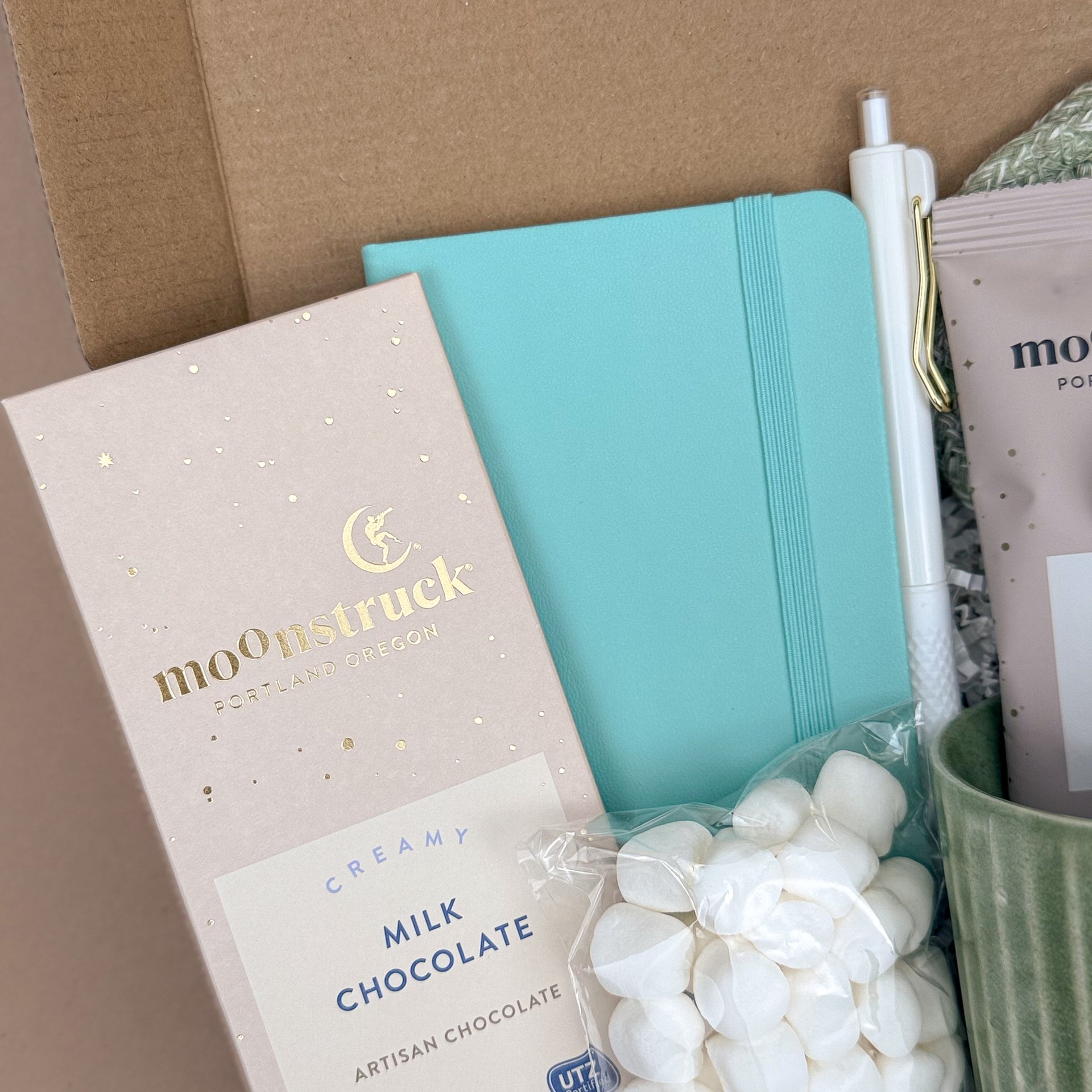 Gift Box for Best Friends, Teens & Coworkers – Cozy Self-Care Package with Mug, Notebook, Cocoa & Sweet Treats Image 5