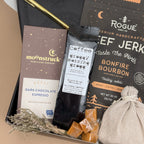 Men’s Gift Box – Vintage Journal, Gold Pen, Coffee, Chocolate & Jerky Image 3