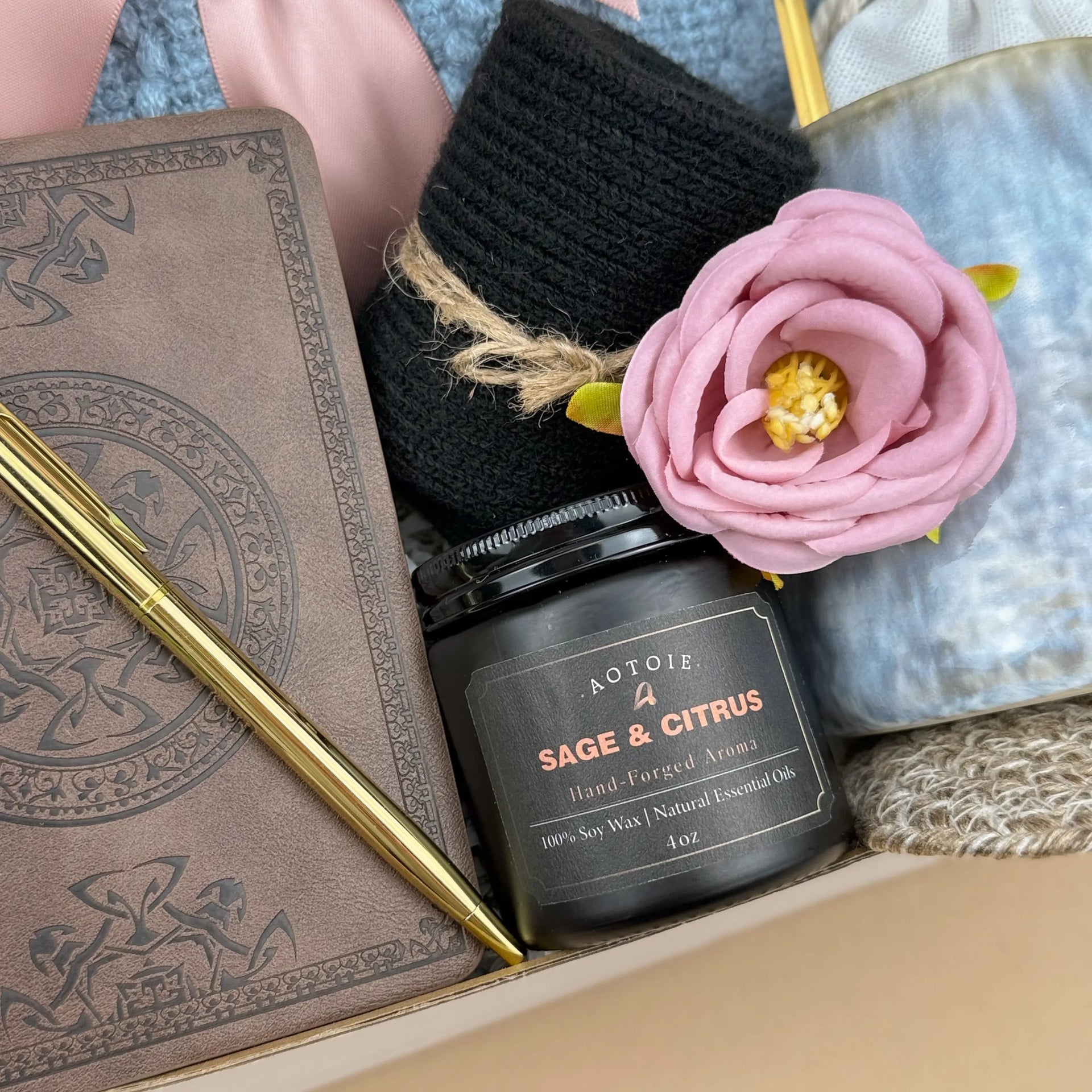 Premium Men’s Gift Box – Handmade Blue Cozy Coffee & Relaxation Set for Him, Perfect Self-Care Image 5