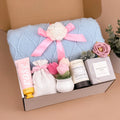 Birthday Self-Care Gift Box for Her | Cozy Blanket, Scented Candle, Hand Cream & Gourmet Snacks | Relaxation Spa Set