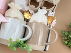Newborn Gift Set – Soft Baby Blanket, Bunny Rattle & 2pc Mugs with Cocoa and Marshmallows Image 4