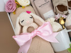 Newborn Gift Set – Soft Baby Blanket, Bunny Rattle & 2pc Mugs with Cocoa and Marshmallows Image 3