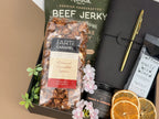 Man Cave Gift Box — Leather Journal, Gourmet Snacks & Coffee for Him 3