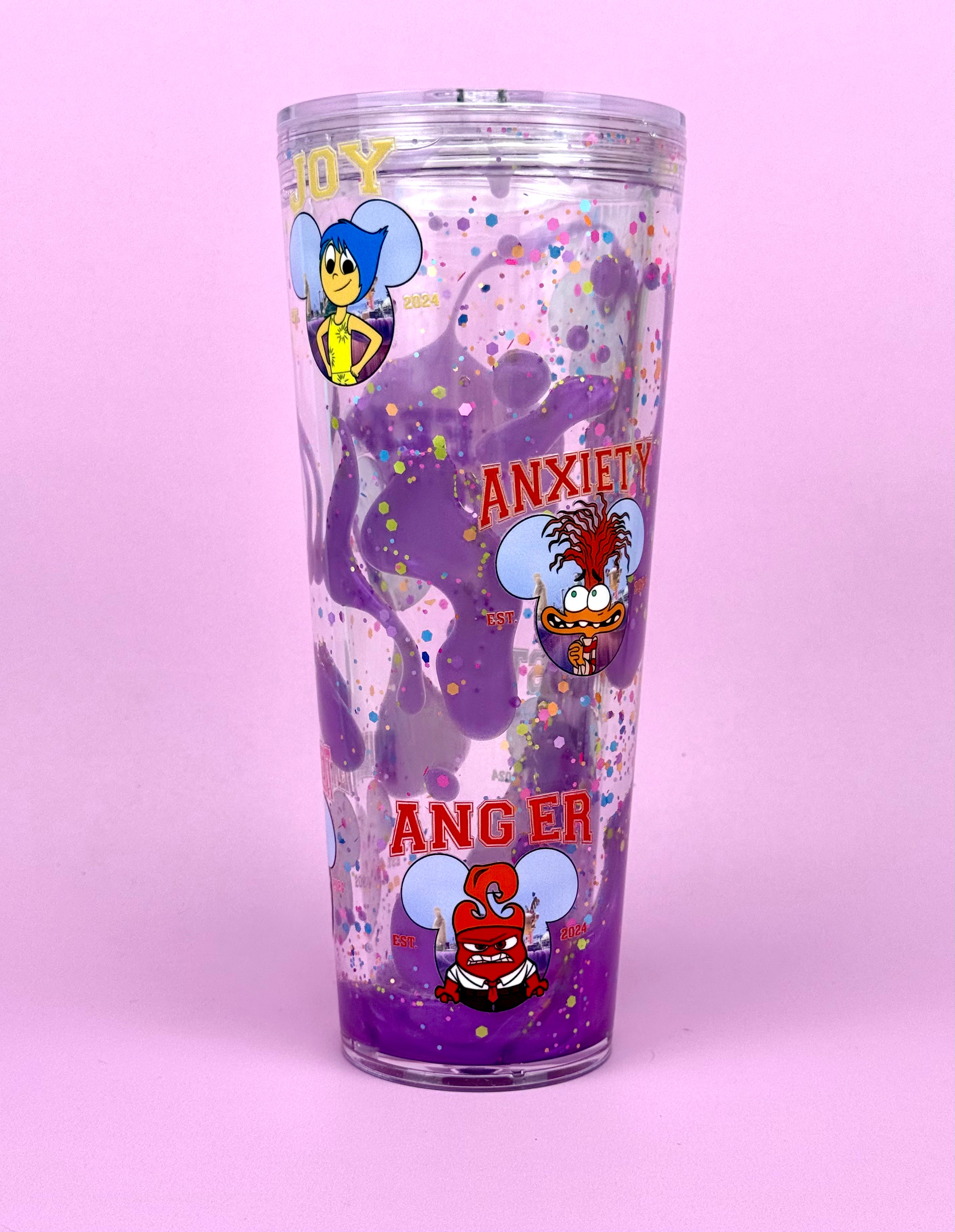 Inside Out Lava Drip Snow Globe Cup 24oz vertical