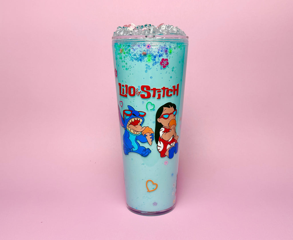 Lilo & Stitch Snow Globe Tumbler 24oz
