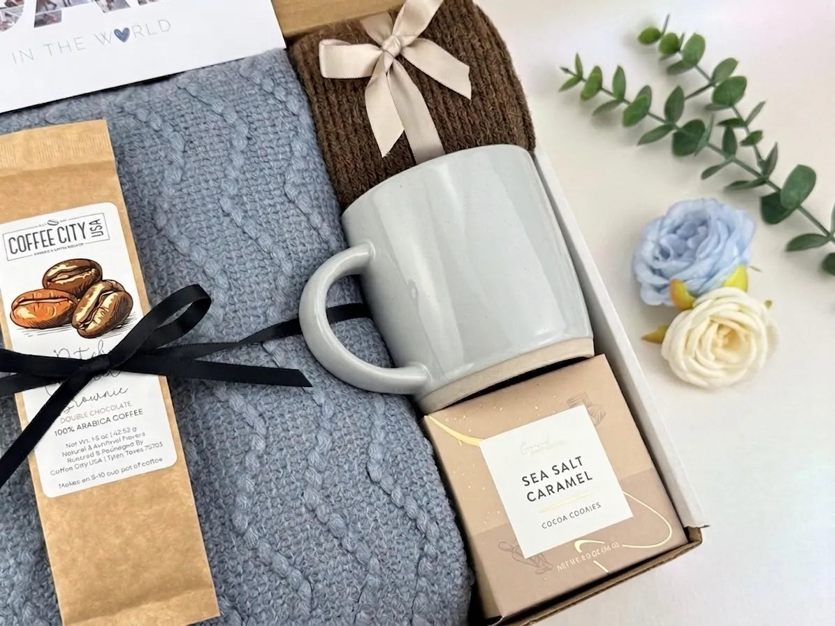 Luxury Father’s Day Gift Box for Dad – Mug, Jerky & Coffee Cookies | Cozy Hug in a Box 4