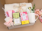 Luxury Women’s Self-Care Gift Box: 10pc Spa Set with Blanket & Tea