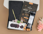 Men’s Gift Box – Vintage Journal, Gold Pen, Coffee, Chocolate & Jerky 2