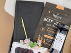 Men’s Gift Box – Vintage Journal, Gold Pen, Coffee, Chocolate & Jerky 4