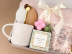 Moms Spa and Tea Gift Box with 50x60 Blanket, Mug and Gold Spoon – Luxury Self Care Birthday Gift for Women or Mothers Day 3