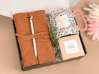 Personalized Coworker Gift Box with Leather Notebook, Custom Mug & Gourmet Cookies 5