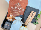 Premium Men’s Gift Set: Leather Journal, Card Holder & Snacks 4