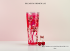 Red Cherry Lava Drip Snow Globe Cup Promotional Image