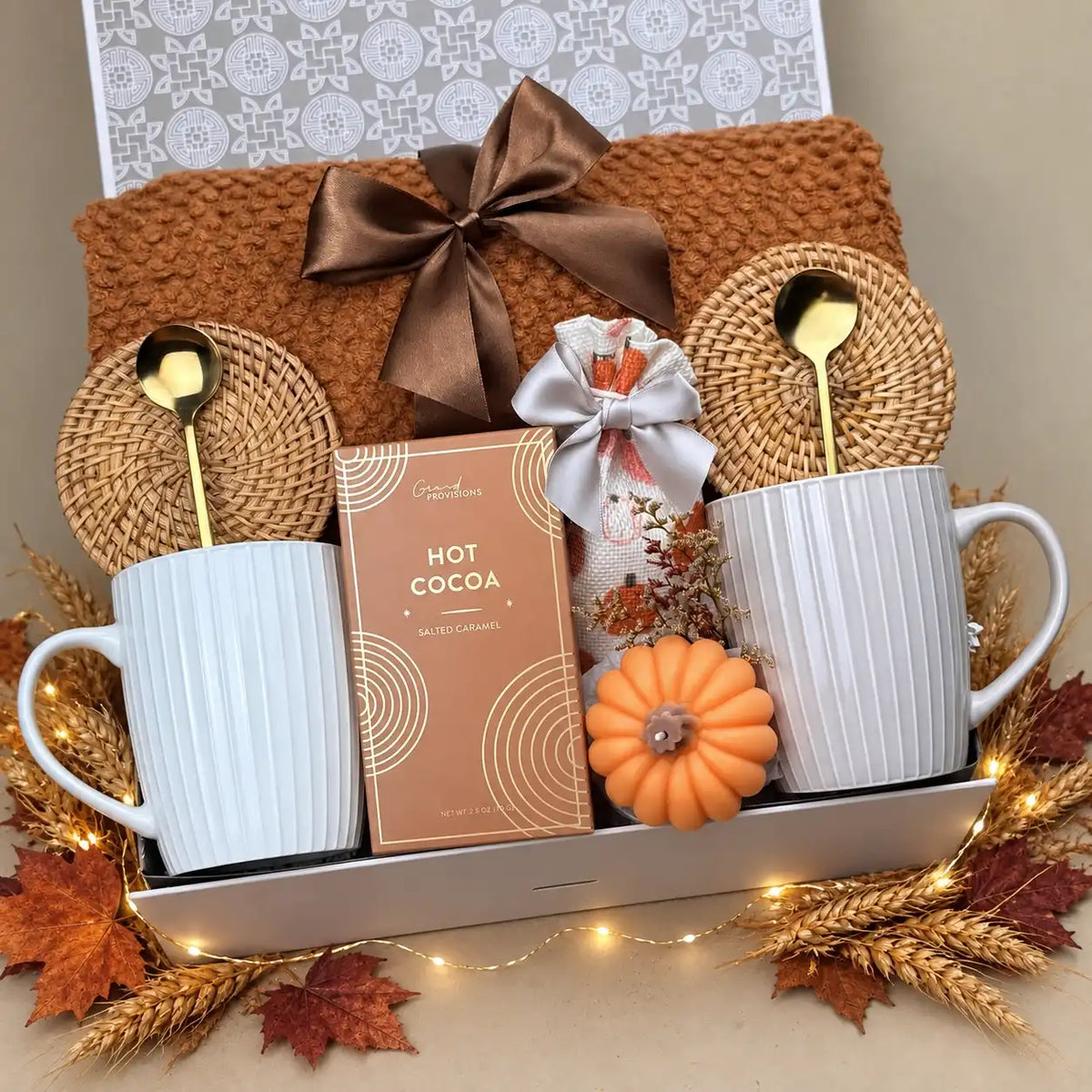 Romantic Gift Baskets for Couples with Pumpkin