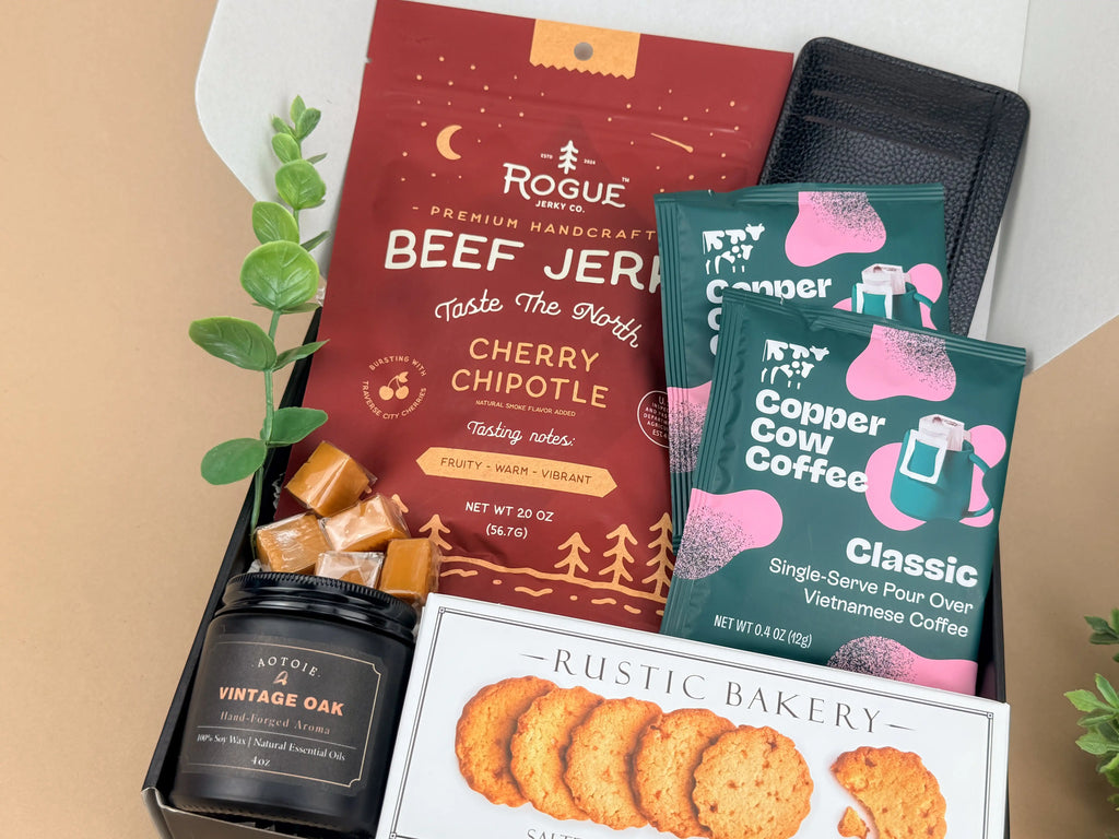 Self Care Gift Box for Men with Coffee, Snacks & Candle, Unique Gift for Him, Boyfriend Gift, Birthday Gift for Men 3